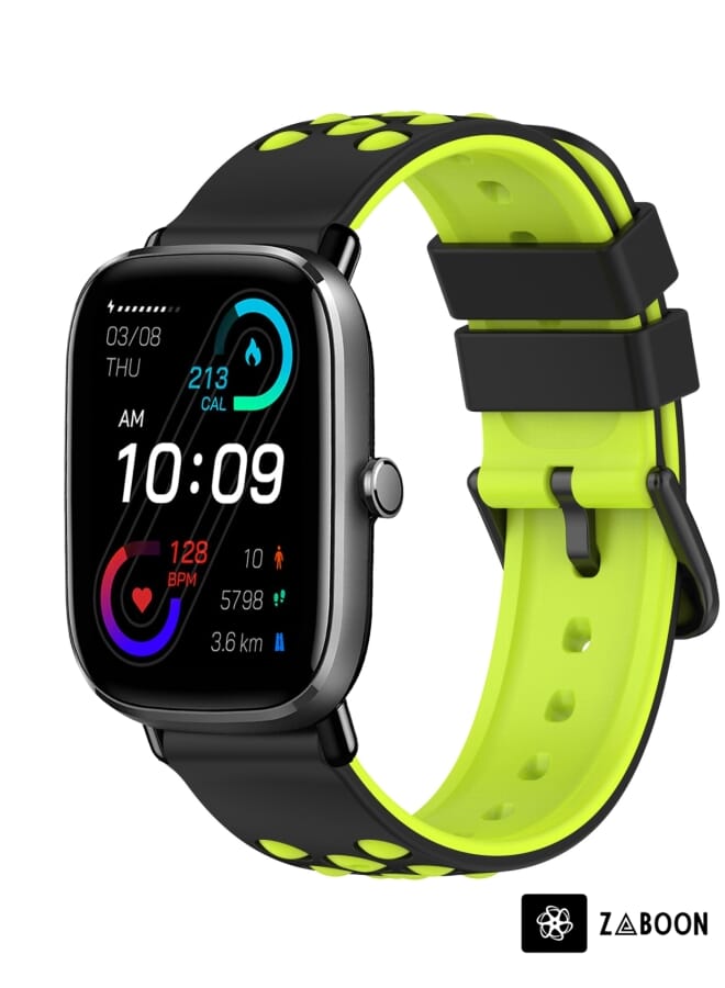 Zaboon Amazfit GTS 2 Mini 20mm Two-Color Silicone Watch Band - Image 1