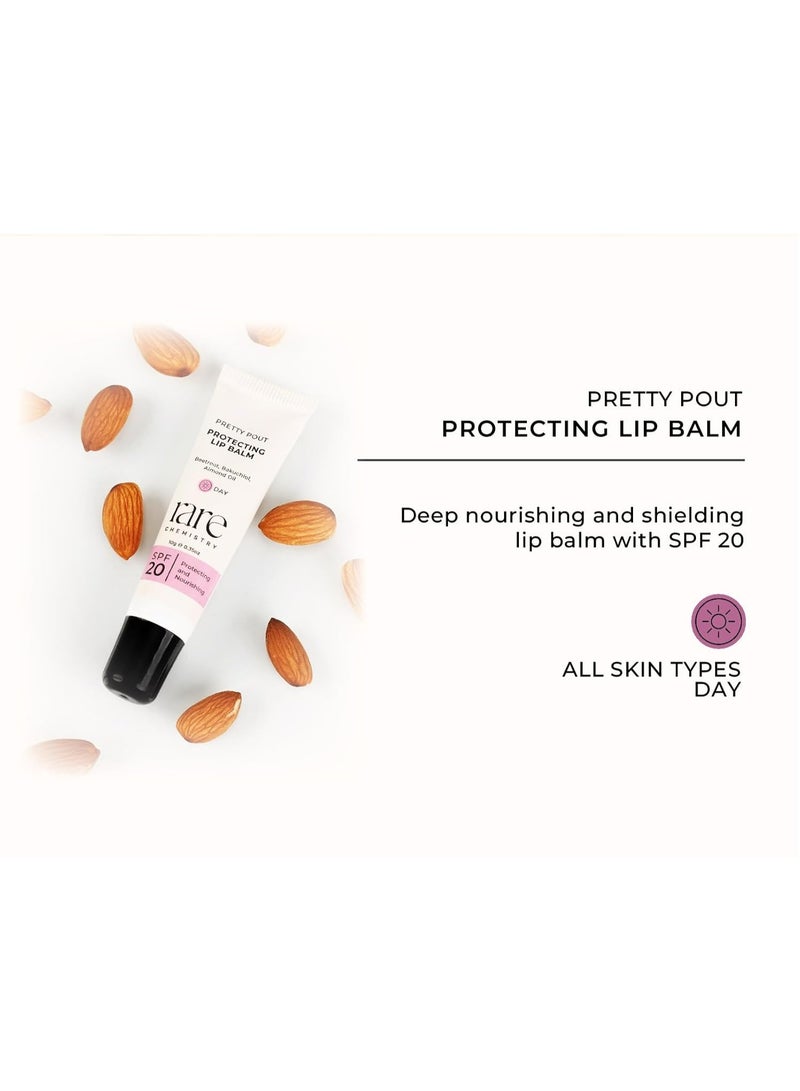 رير مرطب الشفاه Pretty Pout Protecting Day Lip Balm من Chemistry|SPF 20|حماية من الشمس لجميع أنواع البشرة|يحتوي على مستخلصات البنجر والباكوتشيول وزيت اللوز|يحارب التصبغ|نكهة التوت (وردي)|10 جرام - Image 3