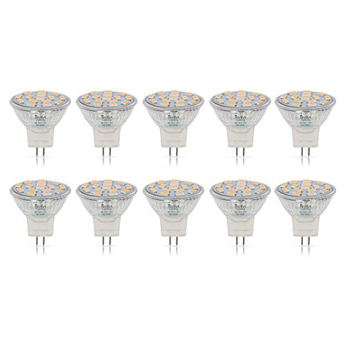 Simba Lighting LED MR11 Flood Light Bulbs (10 Pack) 12V 3W 20W Halogen Replacement 2-Pin 240lm for Landscape, Accent, Track Lights, and Christmas Tree Fiber Optics, GU4 Bi-Pin Base, 3000K Soft White - Image 1