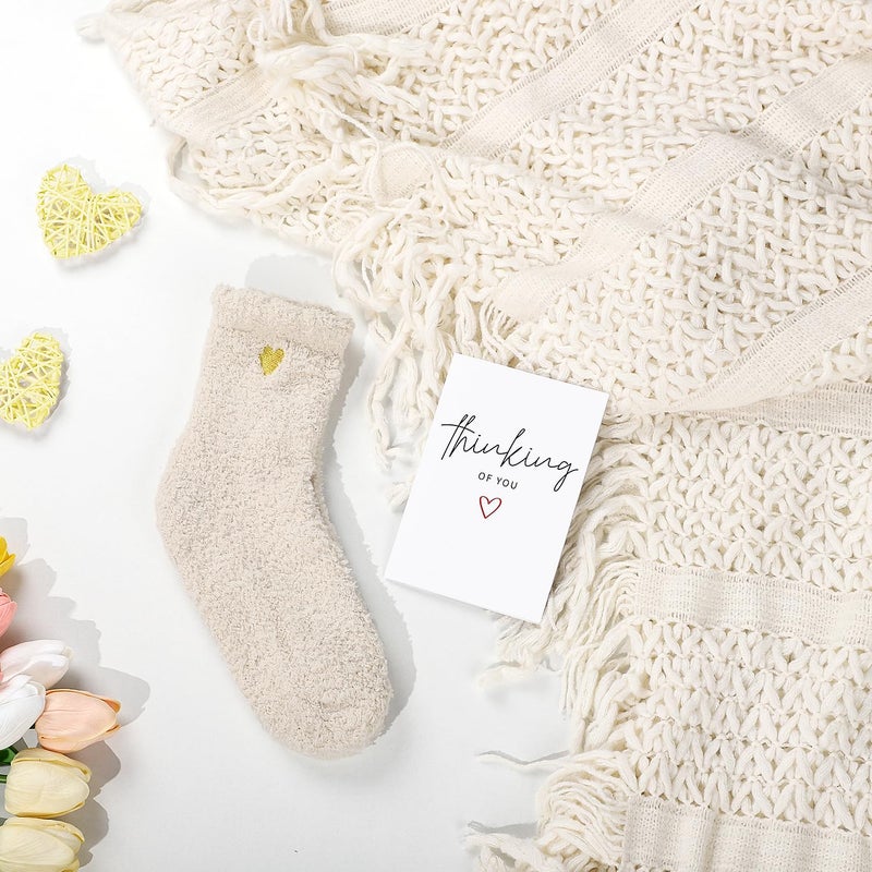 GiftPeak Get Well Soon Gifts for Women, Sympathy Gift Baskets, Thinking of You Care Package, Sending Hugs Box, After Surgery Feel Better Gifts with Snuggly Knitted Tassel Blanket (Ivory) - Image 3