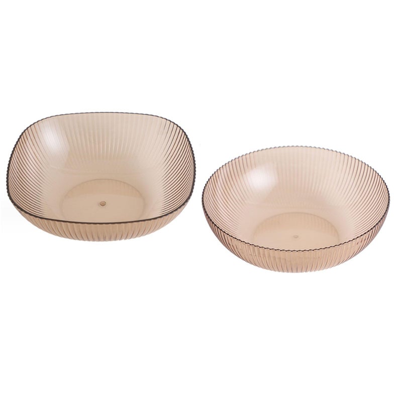 Round Transparent Plastic Fruit And Snack Serving Tray Platter - Image 4