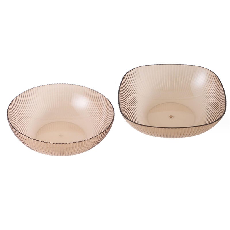 Round Transparent Plastic Fruit And Snack Serving Tray Platter - Image 3