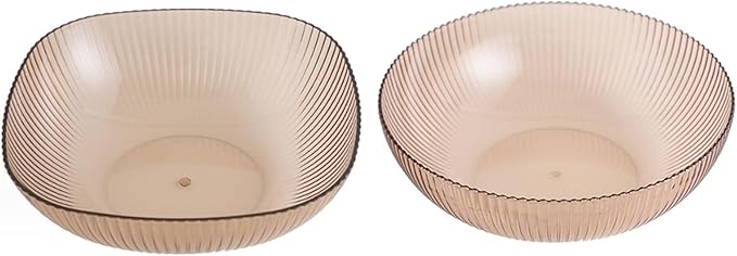 Round Transparent Plastic Fruit And Snack Serving Tray Platter - Image 1
