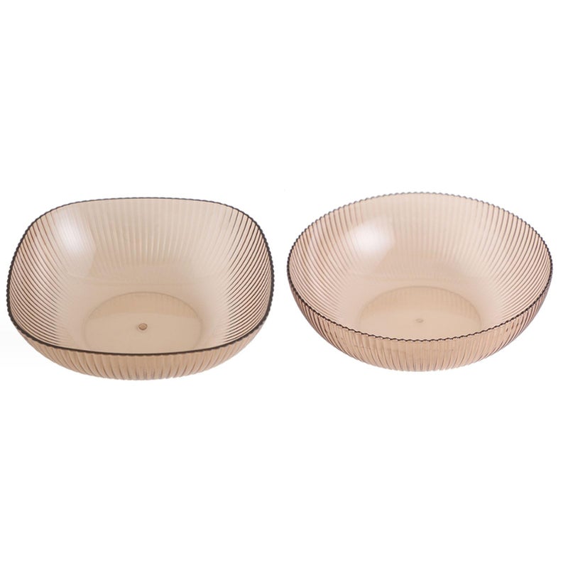 Round Transparent Plastic Fruit And Snack Serving Tray Platter - Image 2