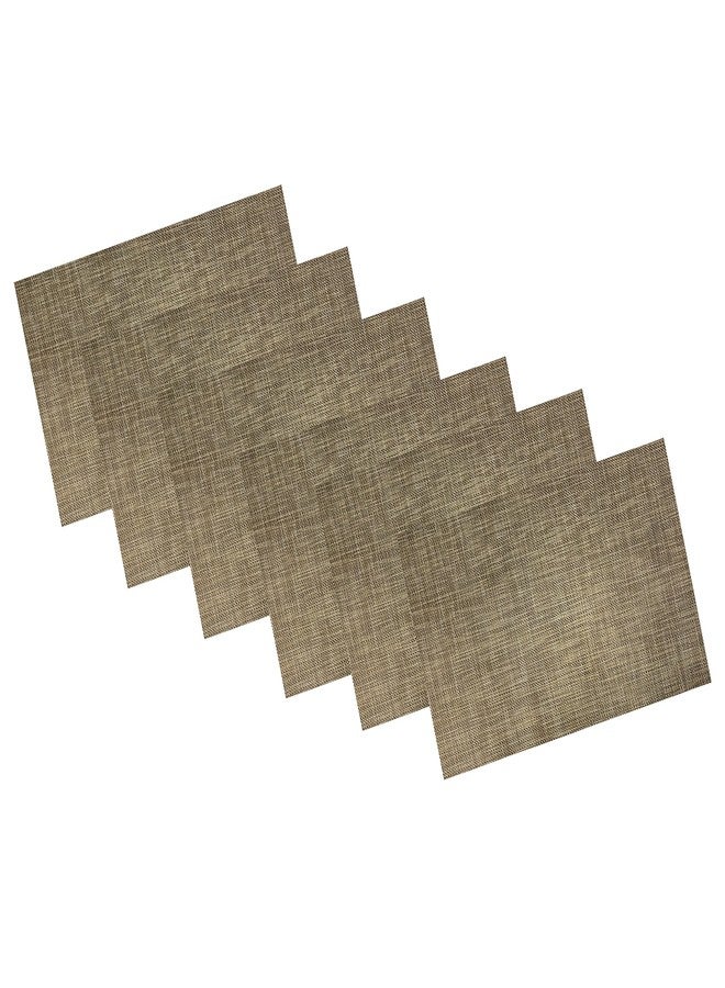 Kraftware Gold Woven Placemat Set/6 (18"x12") - Image 1