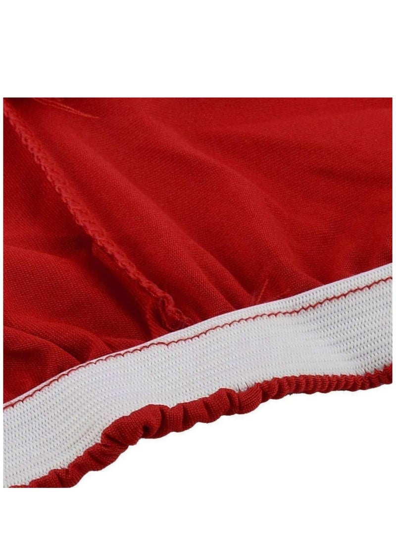 Chair Covers for Dining Room Set of 6 Soft Stretch Chair Protectors Slipcovers Removable and Washable Red - Image 5