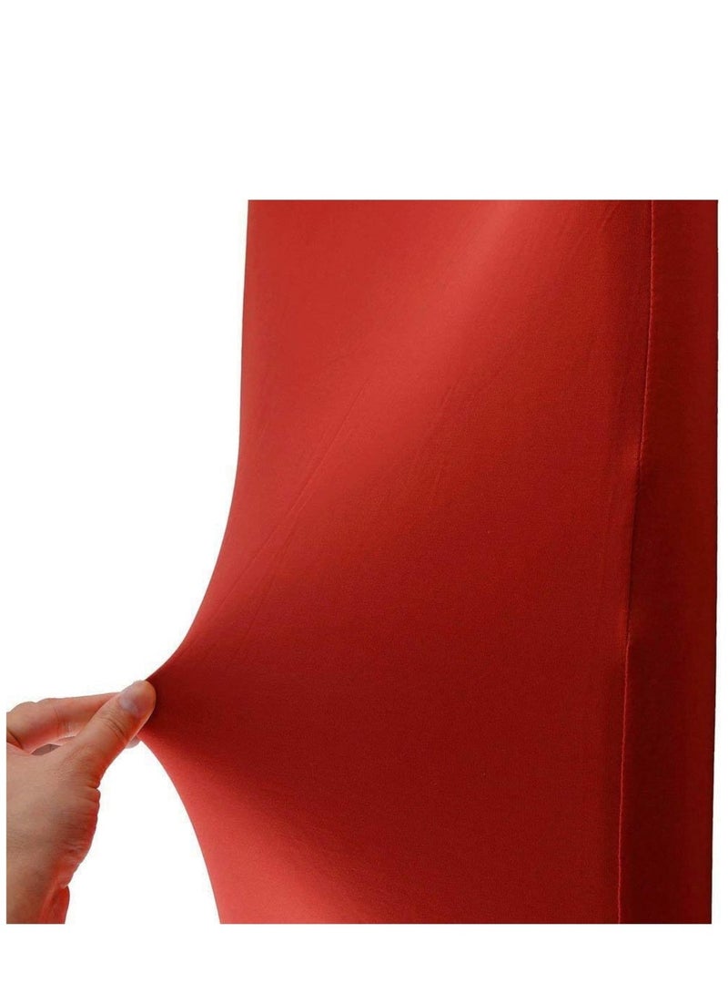 Chair Covers for Dining Room Set of 6 Soft Stretch Chair Protectors Slipcovers Removable and Washable Red - Image 3