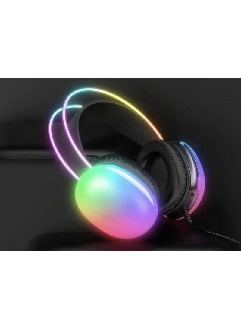 PM860 Bluetooth Gaming Headphones with USB 7.1 RGB LED Lighting with 4 Modes, SD and Noise Canceling Surround Headphones   AUX Port Type-C Charger , works for 10 hours - Image 4