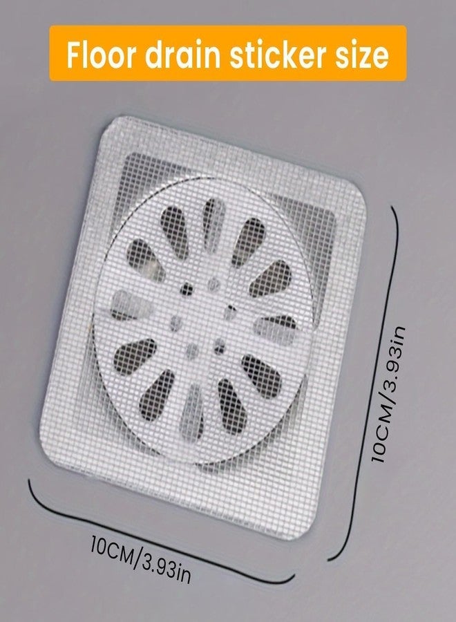 QUEBERS Disposable Shower Drain Cover (20 Pcs), Hair Catcher Shower Drain Mesh Stickers, Sink Strainer, Sink Drainer, Bathroom, Laundry, Bathtub (10) - Image 3