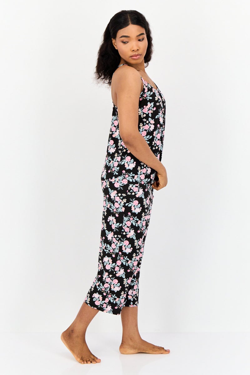 Kensie Women 2 Pieces Floral Print Pajama Set, Multicolor - Image 2