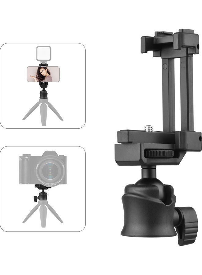 NIBEMINENT 360° Tripod Ballhead Mount Adapter Black  - Image 1