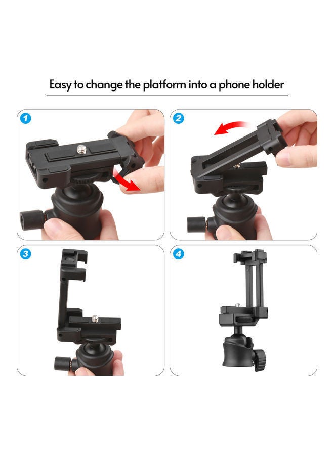 NIBEMINENT 360° Tripod Ballhead Mount Adapter Black  - Image 4