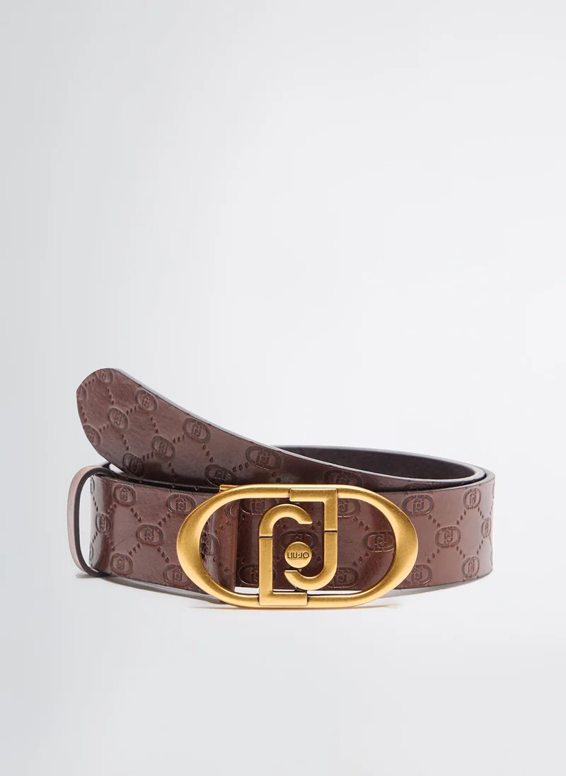 Liu Jo Leather belt with logo