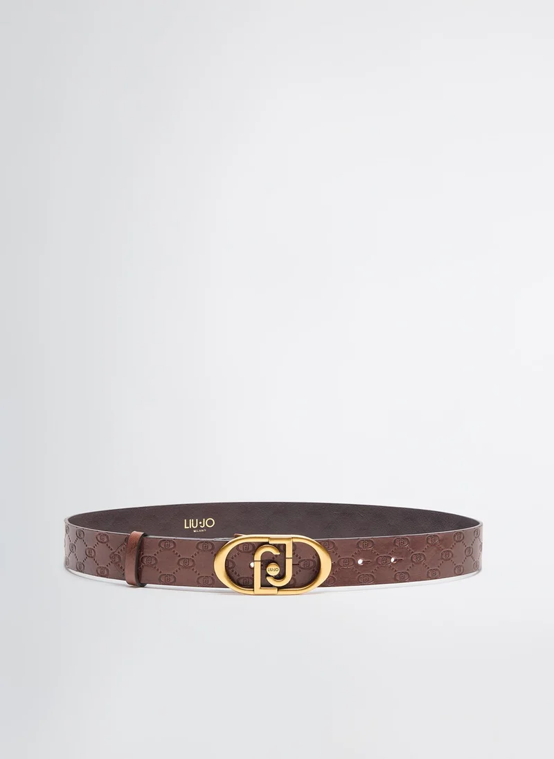 Liu Jo Leather belt with logo
