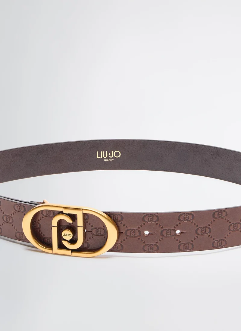 Liu Jo Leather belt with logo