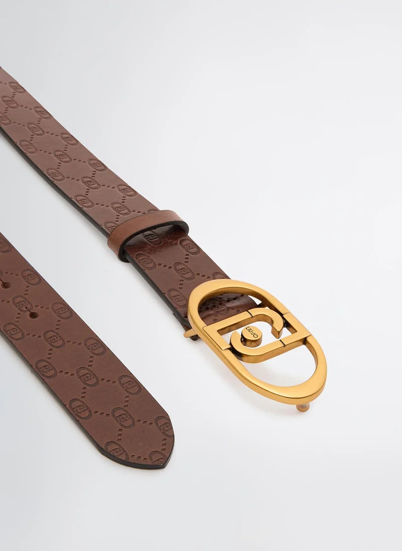 Liu Jo Leather belt with logo