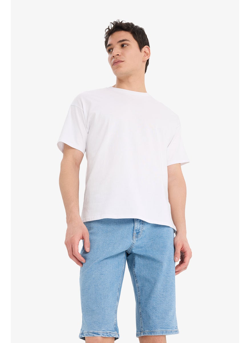 Man Regular Fit Jean Bermuda
