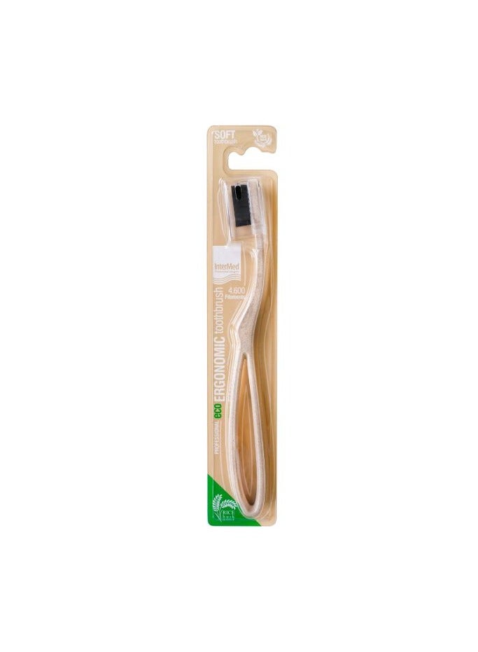 Eco Ergonomic Toothbrush With Rice Husk Soft