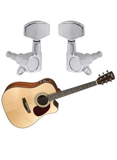 Bukela 6 Pieces Guitar Machine Heads Knobs Guitar String Tuning Pegs Machine Head Tuners for Electric or Acoustic Guitar (3 Left + 3 Right)  - Image 5
