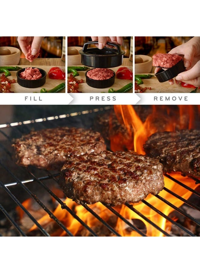مكبس برجر Hamburger Press مصنّع كرات اللحم للشواء 3 في 1 قالب برجر ملئي غير لاصق، أداة مطبخ، كرات لحم وبرجر صغير - Image 4