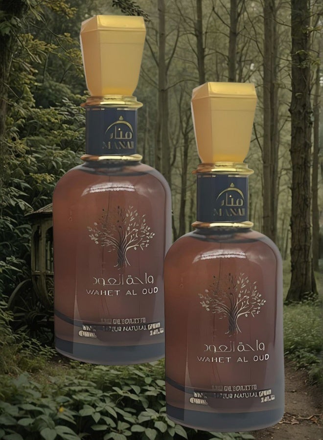 manar 2 Pieces Wahet Al Oud Perfume 100ml EDT - Image 1