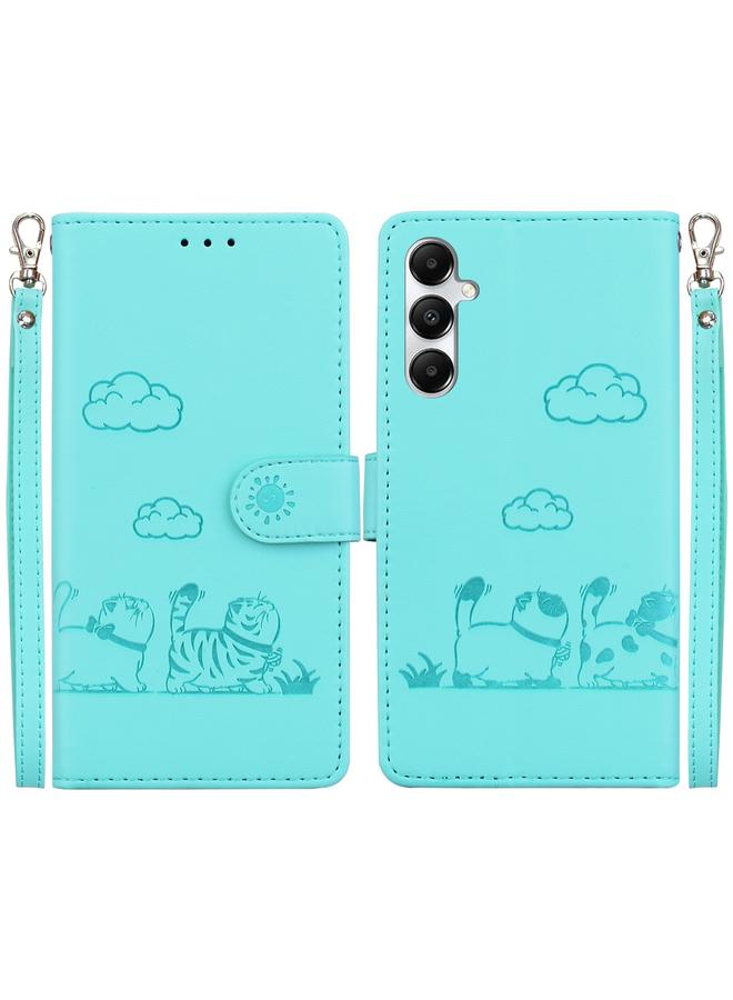 S-TOP Case For Samsung Galaxy A05s Cute Cats RFID Leather Phone Case - Image 1
