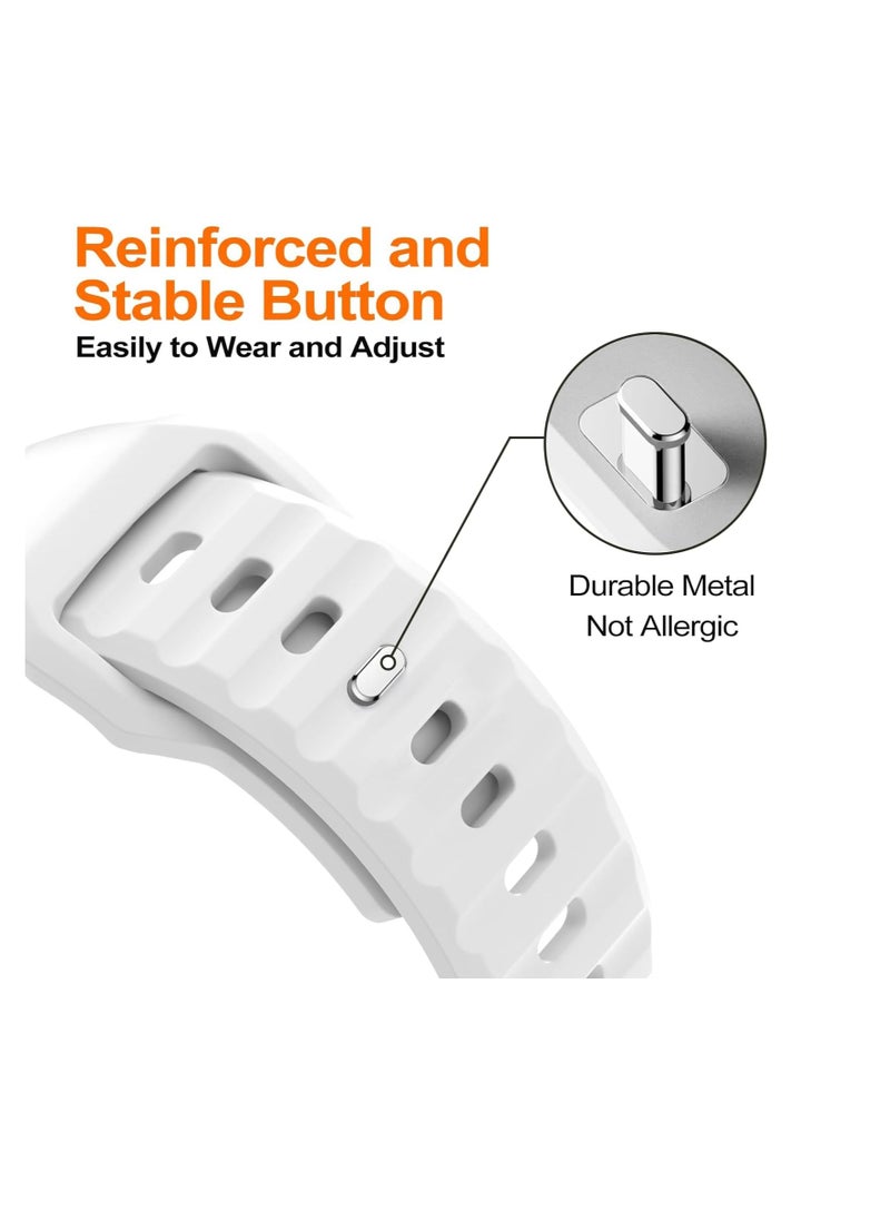Generic - Sport Bands Compatible with Apple Watch Ultra 2/Ultra Band 49mm 45mm 44mm 42mm for Men, Soft Silicone Wristbands Waterproof Replacement Strap for iWatch Series 9 8 7 6 5 4 SE - Image 1