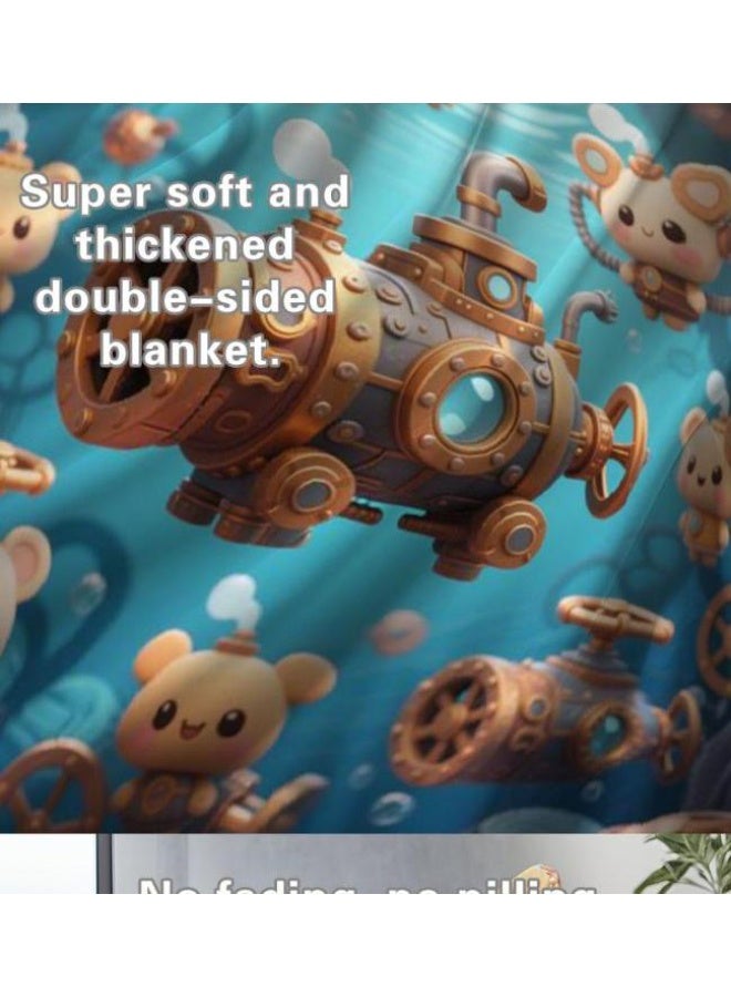 general Flannel thin blanket (warm and comfortable, suitable for sleep, gaming, dust removal and sandproof) 150cm*200cm - 716 - Image 5