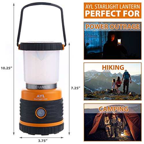 AYL LED Camping Lantern Rechargeable, 1800LM, 4 Light Modes, 4400mAh Power Bank, IP44 Waterproof, Perfect Lantern Flashlight for Hurricane, Emergency, Power Outages, Home and More, with USB Cable (2 Pack) - Image 4