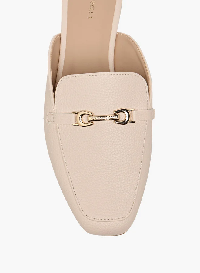 Flora Bella By Shoexpress Women Textured Slip-On Mules with Metal Accent