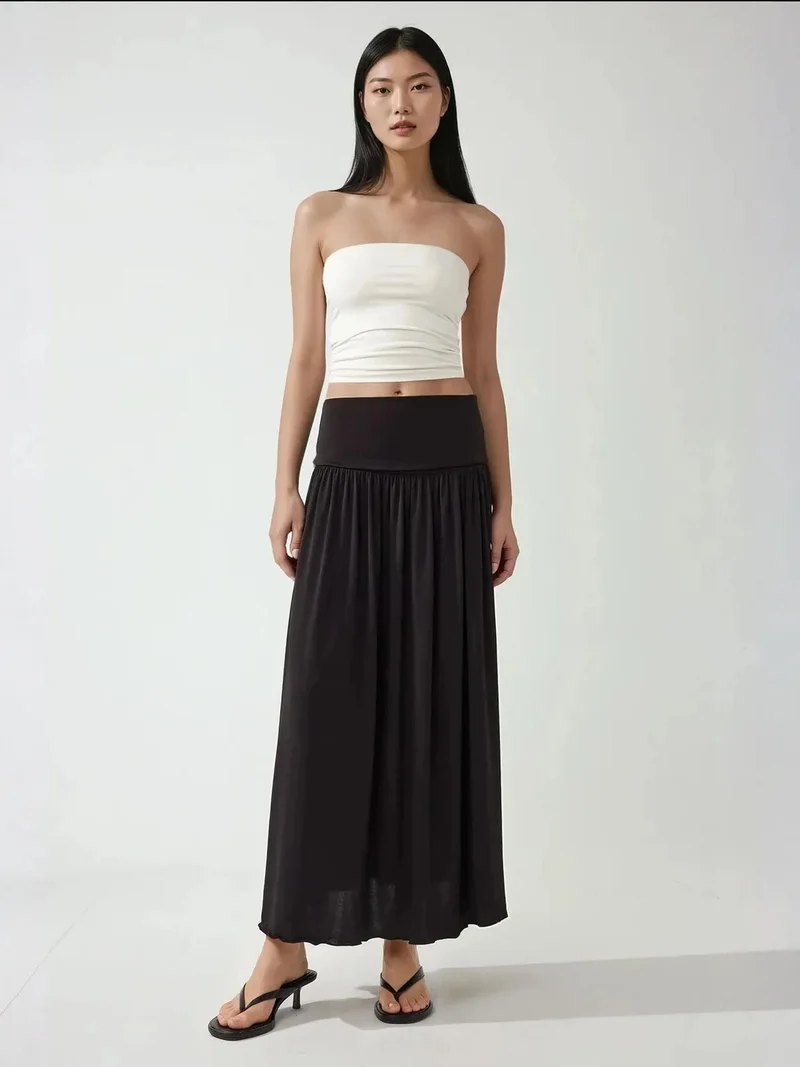 HICCUP 2-in-1 Midi Elastic Strapless Dress/Skirt