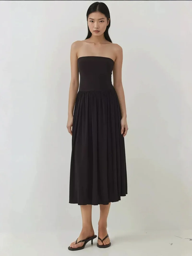 HICCUP 2-in-1 Midi Elastic Strapless Dress/Skirt