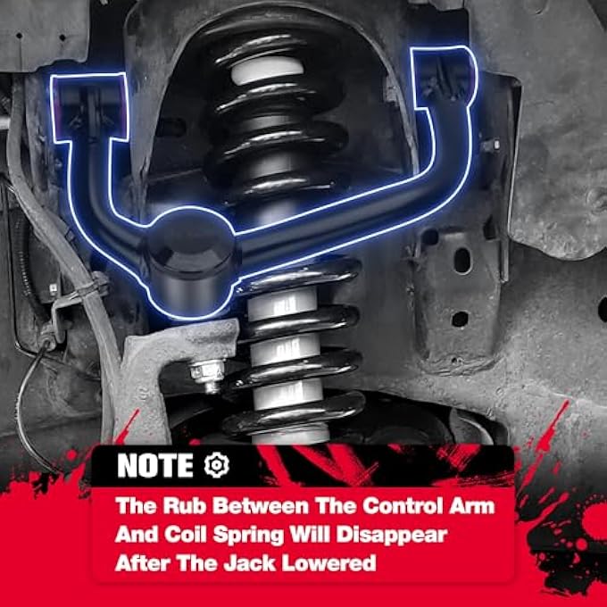 rayihni Ksp 24Inch Upper Control Arms Compatible With Ford F150 Suspension Kits Tubular Black Arms Alignment Lift 2 To 4 For 20042020 F150 Replacement FactoryStock Suspension Arms 2Nd Generation - Image 5