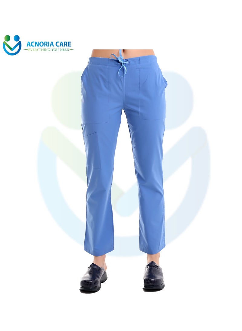 ACNORIA CARE Women's Medical Scrubs Consisting Of Two Pieces A Blouse And Pants, 35% Cotton And 65% Polyester Blue Color - Size XXL - From Acnoria Care - Image 3
