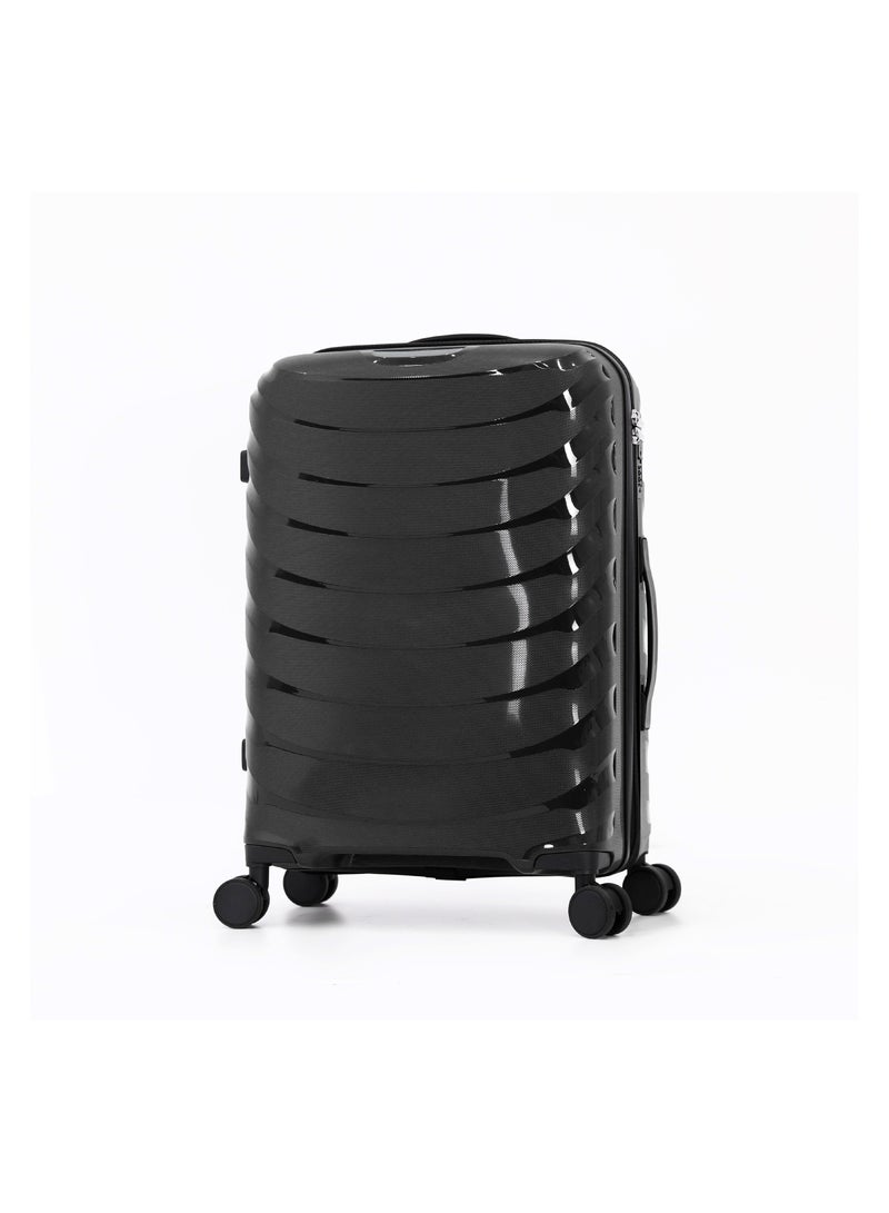 DILIXI حقيبة سفر صلبة بعجلات مجموعة 3 قطع، أسود (S-20، M-24، L-28 بوصة) - Image 2