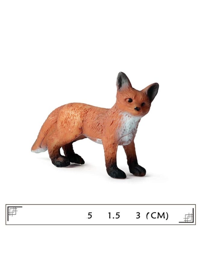 Toddmomy - Toddmomy Fox Toy Figurine 3Pcs Red Fox Animal Toys Plastic Fox Toys Wild Animal Figure Jungle Animal Fox Playset Cake Topper Fox Party Favors Educational Toy Christmas Birthday Supplies - Image 1