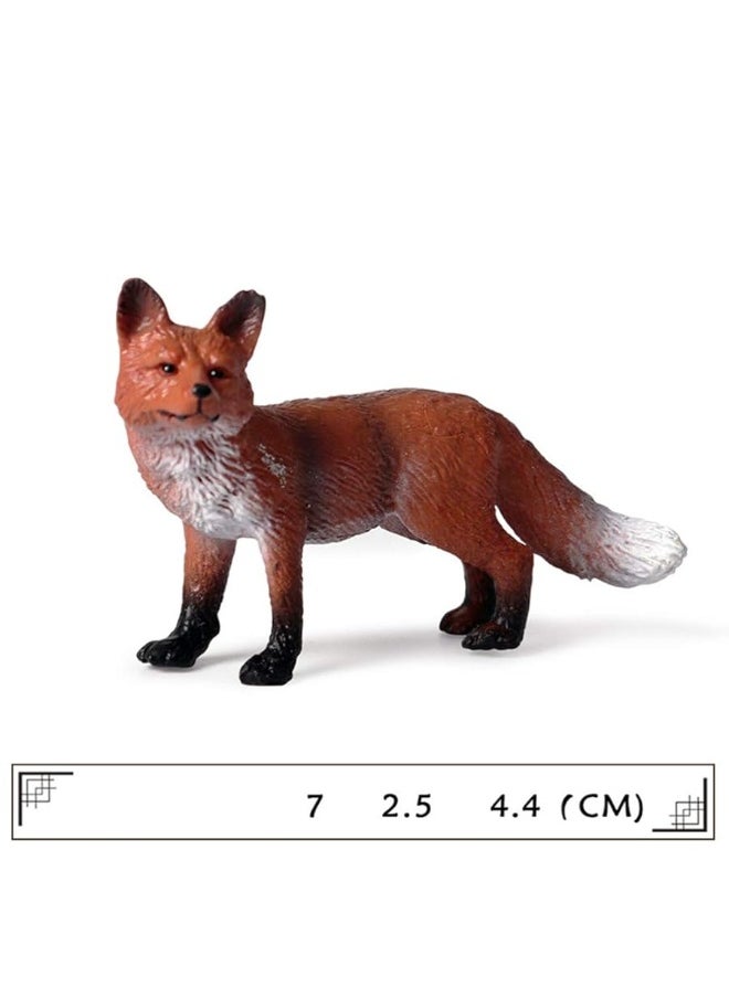 Toddmomy - Toddmomy Fox Toy Figurine 3Pcs Red Fox Animal Toys Plastic Fox Toys Wild Animal Figure Jungle Animal Fox Playset Cake Topper Fox Party Favors Educational Toy Christmas Birthday Supplies - Image 1