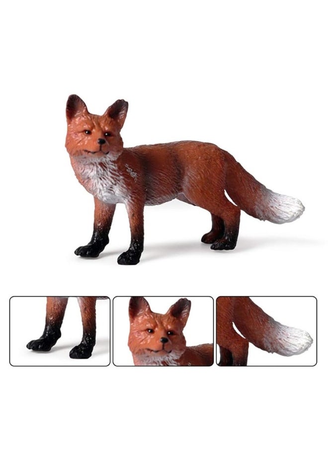 Toddmomy - Toddmomy Fox Toy Figurine 3Pcs Red Fox Animal Toys Plastic Fox Toys Wild Animal Figure Jungle Animal Fox Playset Cake Topper Fox Party Favors Educational Toy Christmas Birthday Supplies - Image 1