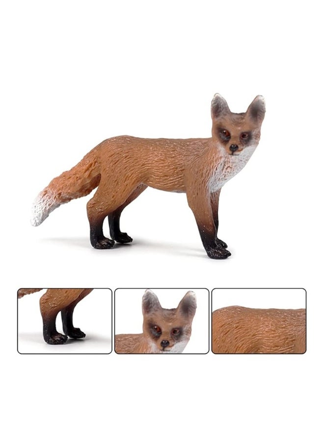 Toddmomy - Toddmomy Fox Toy Figurine 3Pcs Red Fox Animal Toys Plastic Fox Toys Wild Animal Figure Jungle Animal Fox Playset Cake Topper Fox Party Favors Educational Toy Christmas Birthday Supplies - Image 1