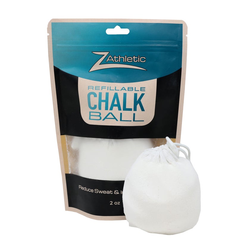 Z-Athletic Z Athletic Gym Chalk Ball for Rock Climbing, Gymnastics, and Weightlifting, 2oz Refillable Ball - Image 1