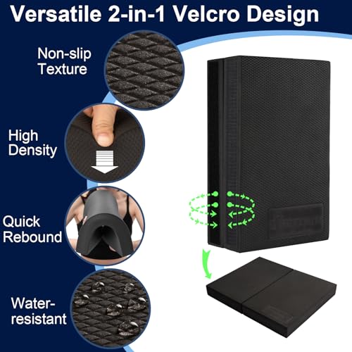 StrongTek 2-in-1 Non-Slip Balance Pad - High-Density Foam Cushion, Supportive Exercise Mat & Knee Pad for Core Training, Yoga, Pilates, Physical Therapy, Stability Training, Stretching, and Rehab - Image 3