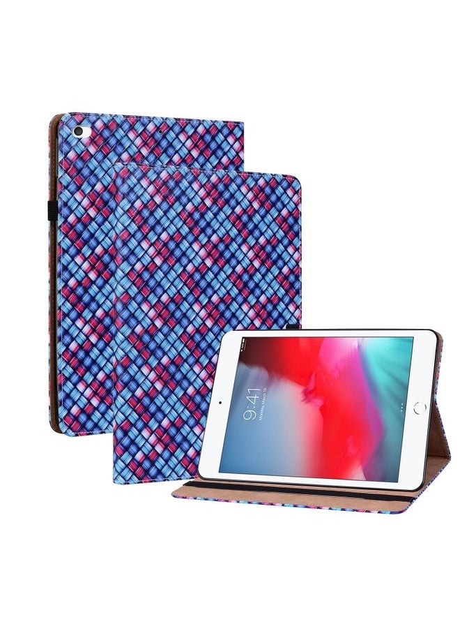 HuHa - Case Cover Color Weave Smart Leather Tablet Case For iPad mini 5 / 4 / 3 / 2 / 1 Blue - Image 1