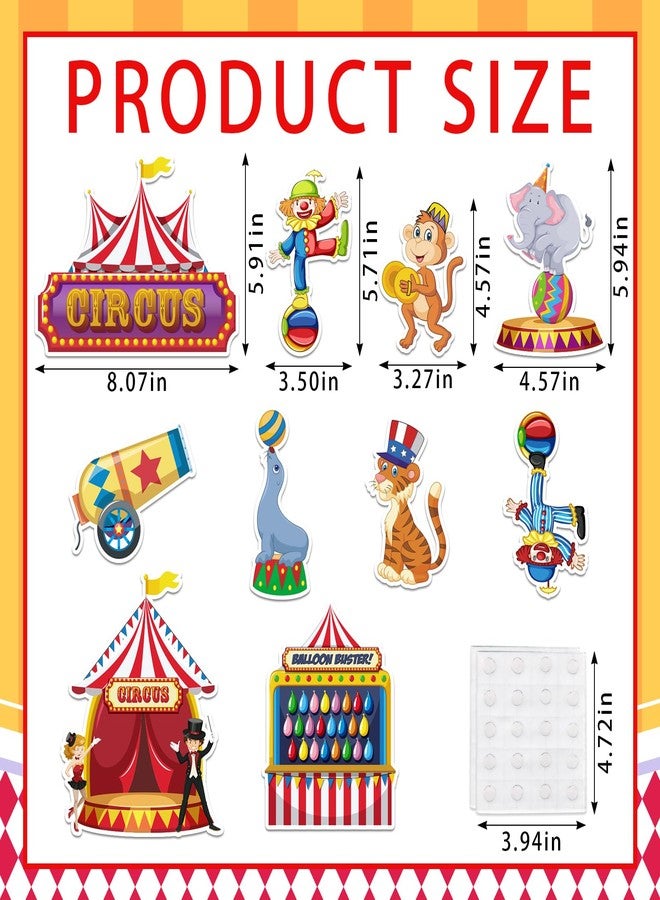 Glodecart 40PCS Carnival Circus Cutouts - Juggling Tent Cut-Outs for Circus Party Decorations, Birthday Party Supplies - Image 2