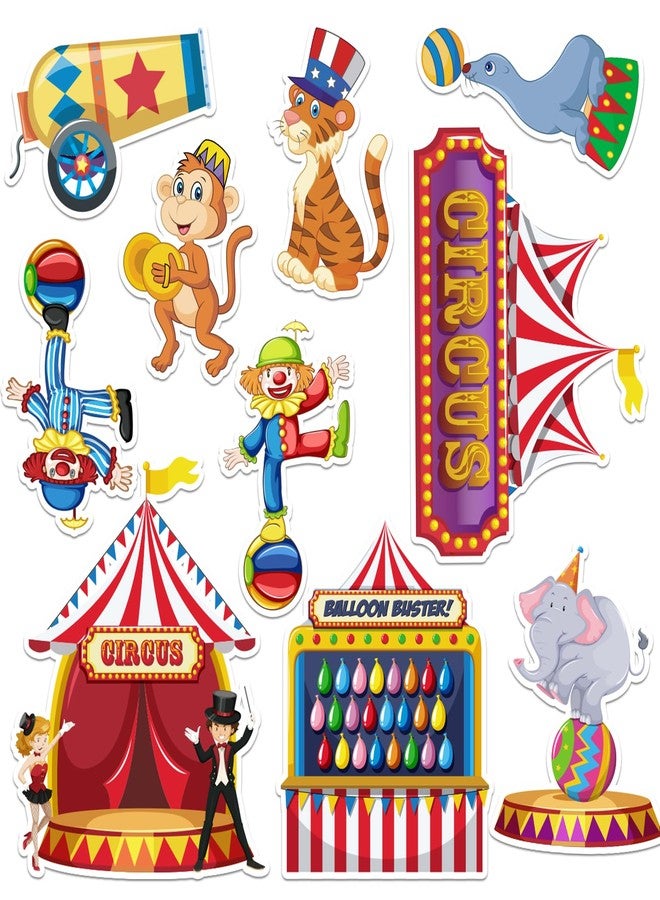 Glodecart 40PCS Carnival Circus Cutouts - Juggling Tent Cut-Outs for Circus Party Decorations, Birthday Party Supplies - Image 1