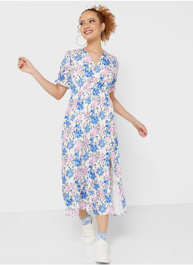 Ginger Urban Minx Side Slit Printed Dress