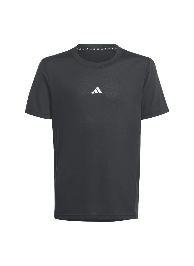 اديداس adidas J D4T Tee Black Training T-Shirts 5-6Y