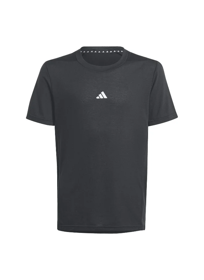 اديداس adidas J D4T Tee Black Training T-Shirts 5-6Y