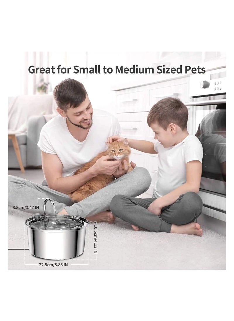 Petwant 2.2L Stainless Steel Automatic Pet Water Dispenser - Ultra-Quiet Fountain for Cats and Dogs  - Image 4