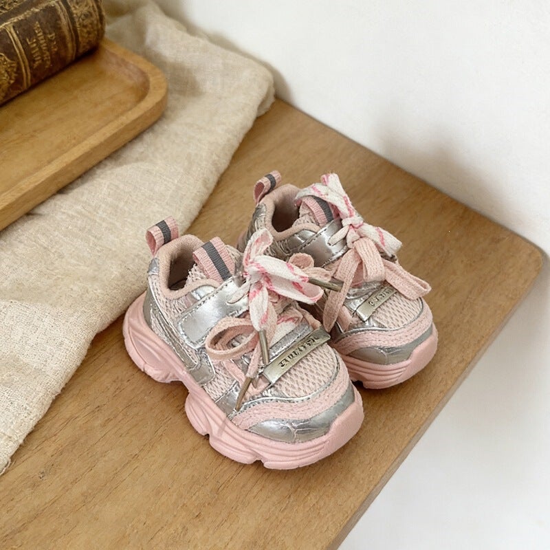 Mesh Sneakers Lightweight Flexible Sole Walking Shoes For Kids Indoor And Outdoor Activities - Image 1