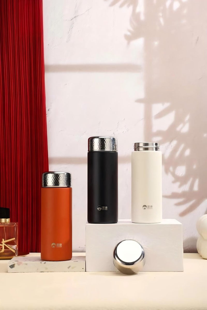 Ivory White Vacuum Leisure Cup 300ml, Double Layer 304 Stainless Steel, Matte Texture, Heat Cold Insulation - Image 4